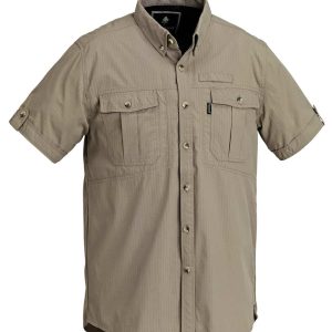 photo of Pinewood botswana short sleeve shirt in sandstone colour