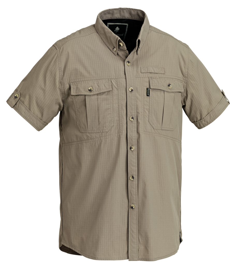 photo of Pinewood botswana short sleeve shirt in sandstone colour