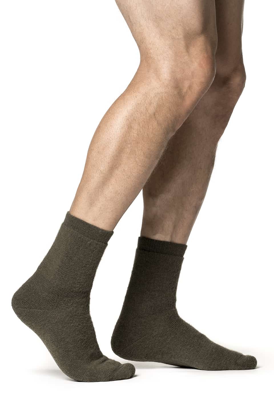 photo of Woolpower socks 400 in pine green colour