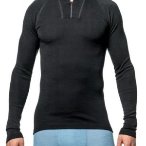 photo of Woolpower zip turtleneck lite black