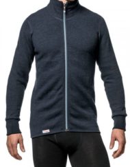photo of Woolpower 400 full zip sweater in dark navy nordic blue colour