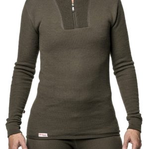 photo of Woolpower 200 turtleneck pine green