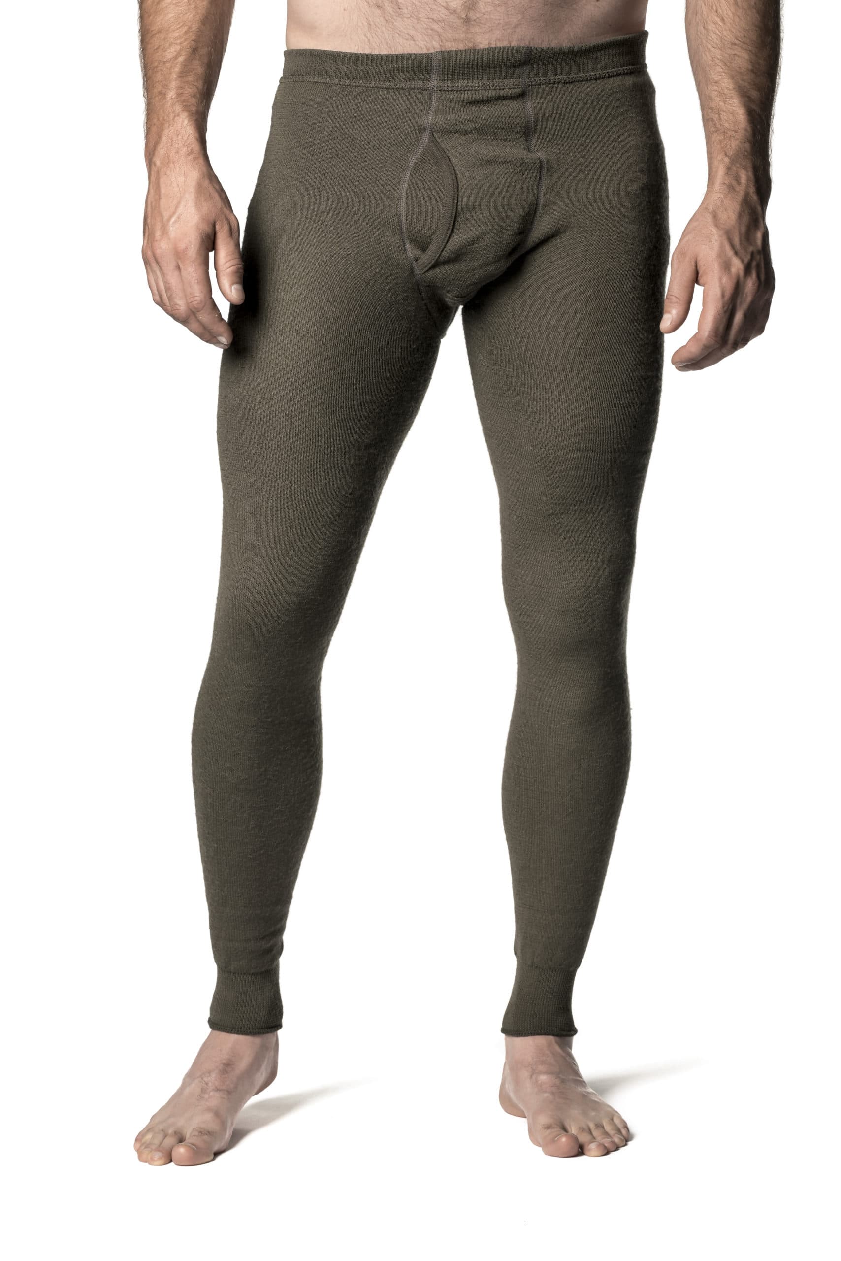 Woolpower Long Johns With Fly 200 Pine Green : WSlackandsons