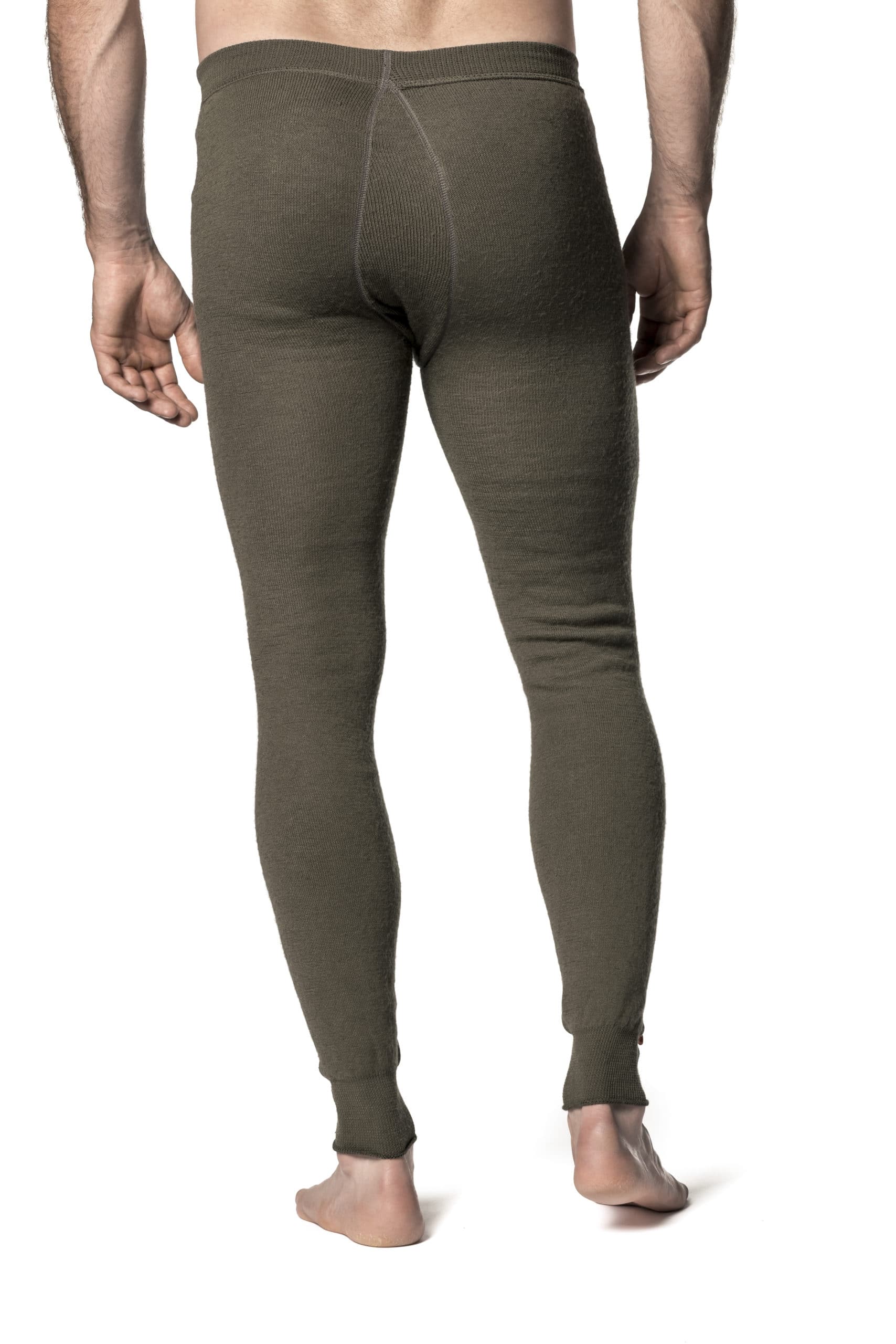 Woolpower Long Johns With Fly 200 - pine green