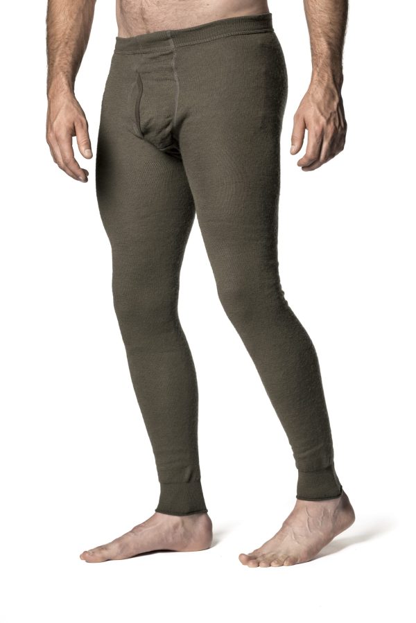 Woolpower Long Johns With Fly 200 - pine green - Image 2