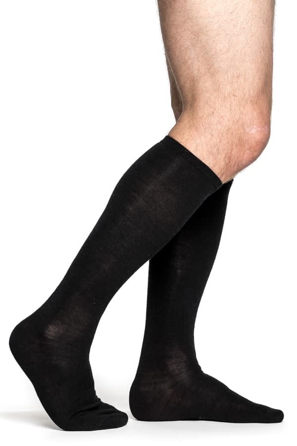photo of Woolpower liner lite knee high socks in black colour
