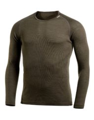 photo of Woolpower crewneck lite in pine green colour