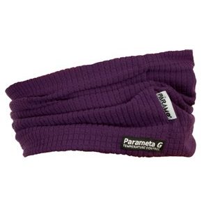 photo of paramo grid neckwarmer in elderberry colour