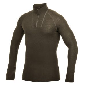 Woolpower Zip Turtleneck LITE Unisex - pine green