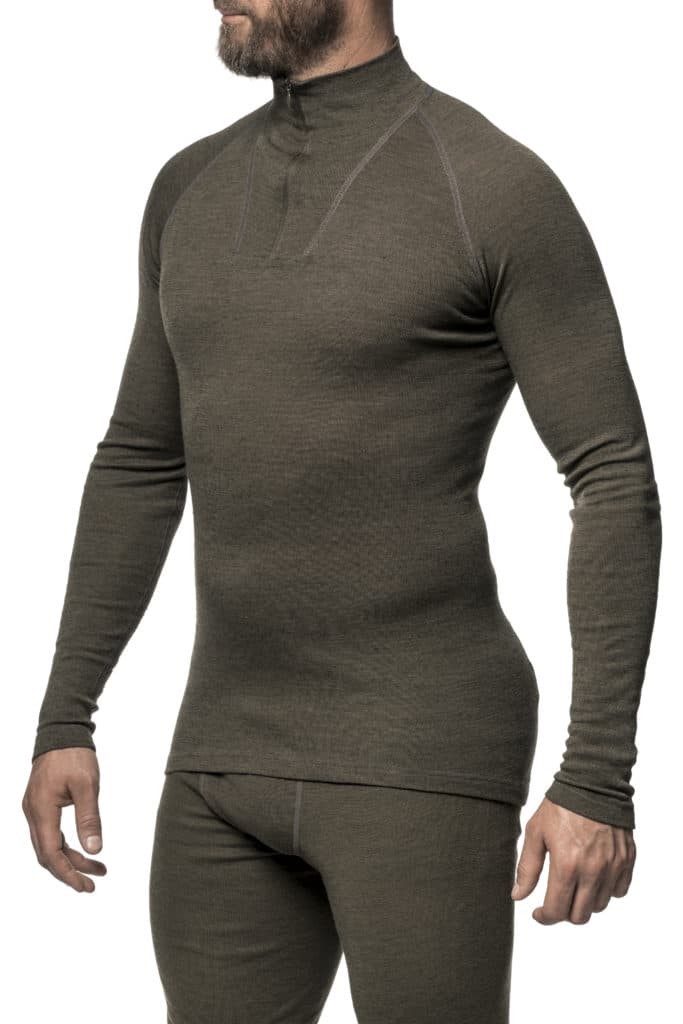 photo of Woolpower turtleneck lite pine green