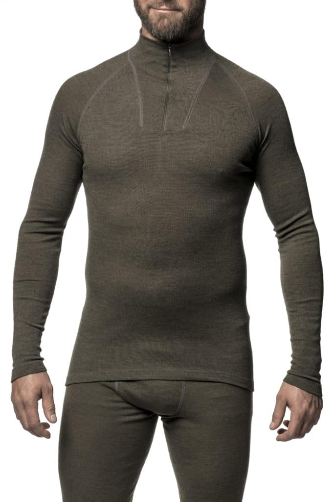 photo of Woolpower turtleneck lite pine green