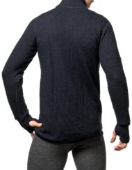 photo of Woolpower 600g full zip sweater navy colour
