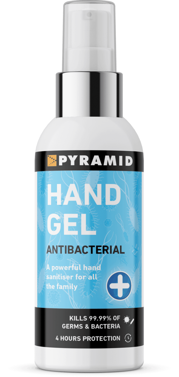 photo of pyramid antibacterial hand santiser gel 100mk