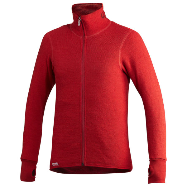 photo of Woolpower 7234 full zip jacket 400 autumn red