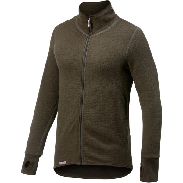 photo of Woolpower 7234 full zip jacket 400 pine green
