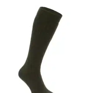 silverpoint country knee length shooting socks olive green