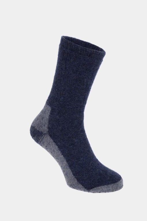 Vicuna alpaca fully cushioned sock blue