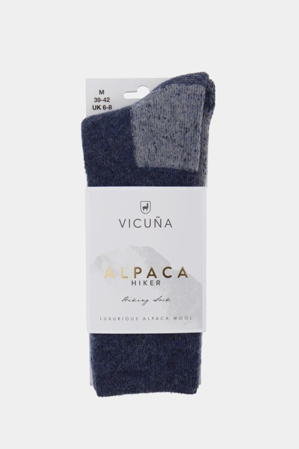 Vicuna alpaca fully cushioned sock blue