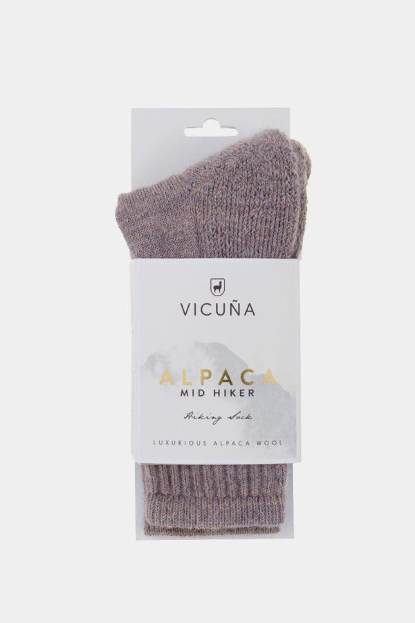 Vicuna alpaca midweight sock rock rose