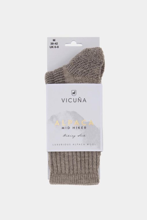 Vicuna alpaca mid weight sock beige