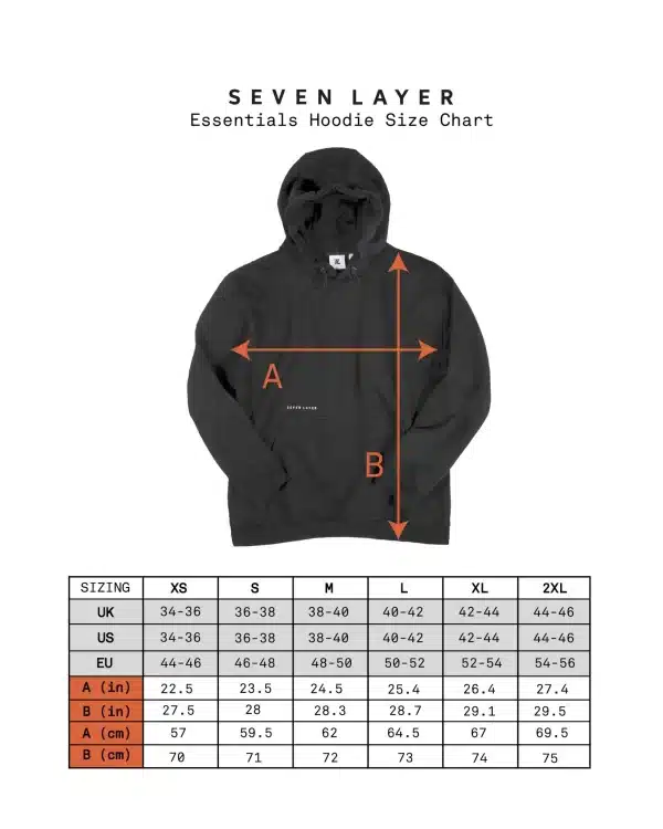 7L SEVEN LAYER ESSENTIALS HOODIE BLACK