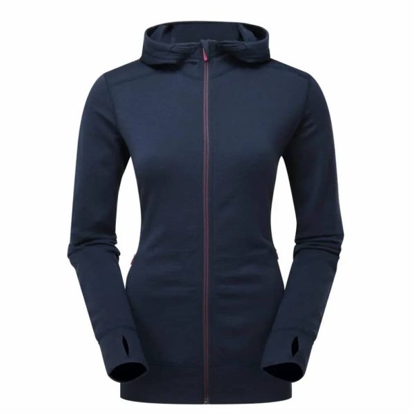 photo of Keela womens merino hoody night blue