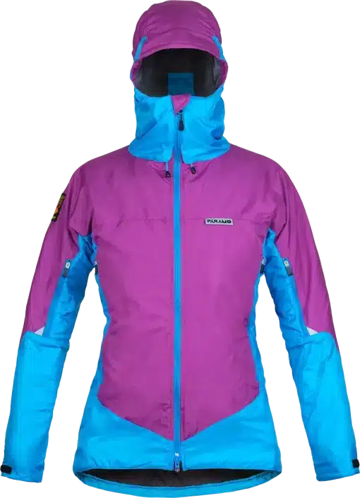 photo of Paramo womens velez jacket foxglove neon blue front