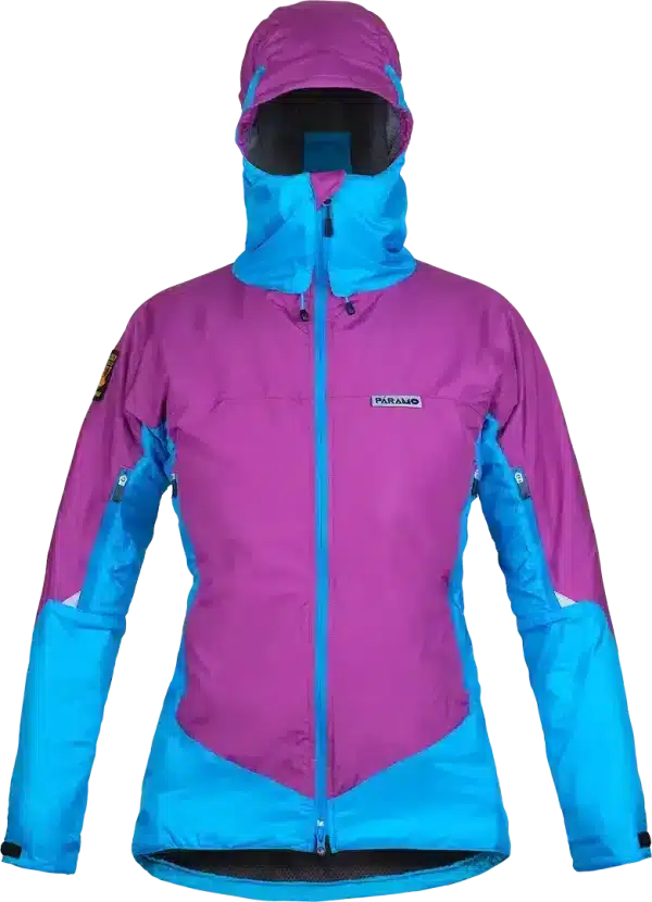 photo of Paramo womens velez jacket foxglove neon blue front