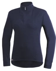 photo ot woolpower zip turtleneck 400 dark navy