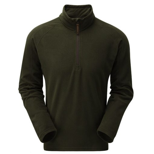 photo of Keela mens micro pulse fleece top moss