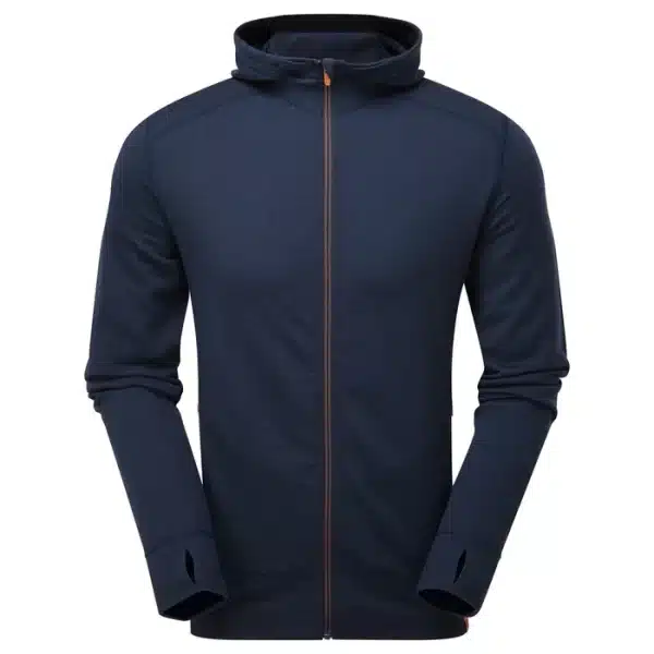 photo of keela mens merino hoody night blue