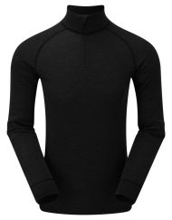 photo of Keela mens merino zip neck top black