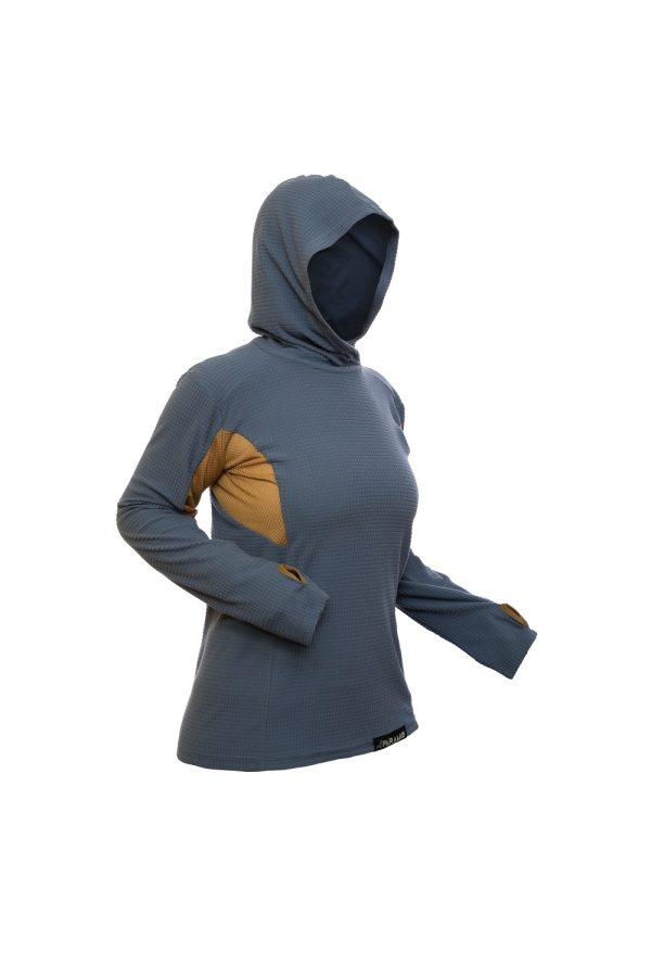 photo of Paramo womens velez grid indigo cumin