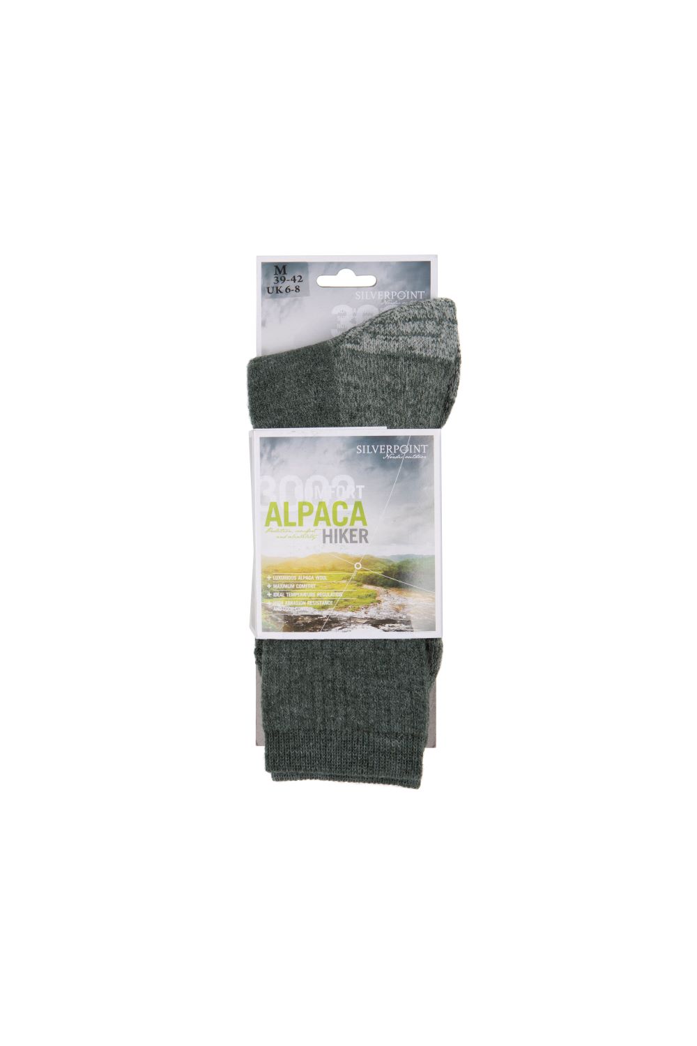 photo of Silverpoint Alpaca Merino Hiker sock green