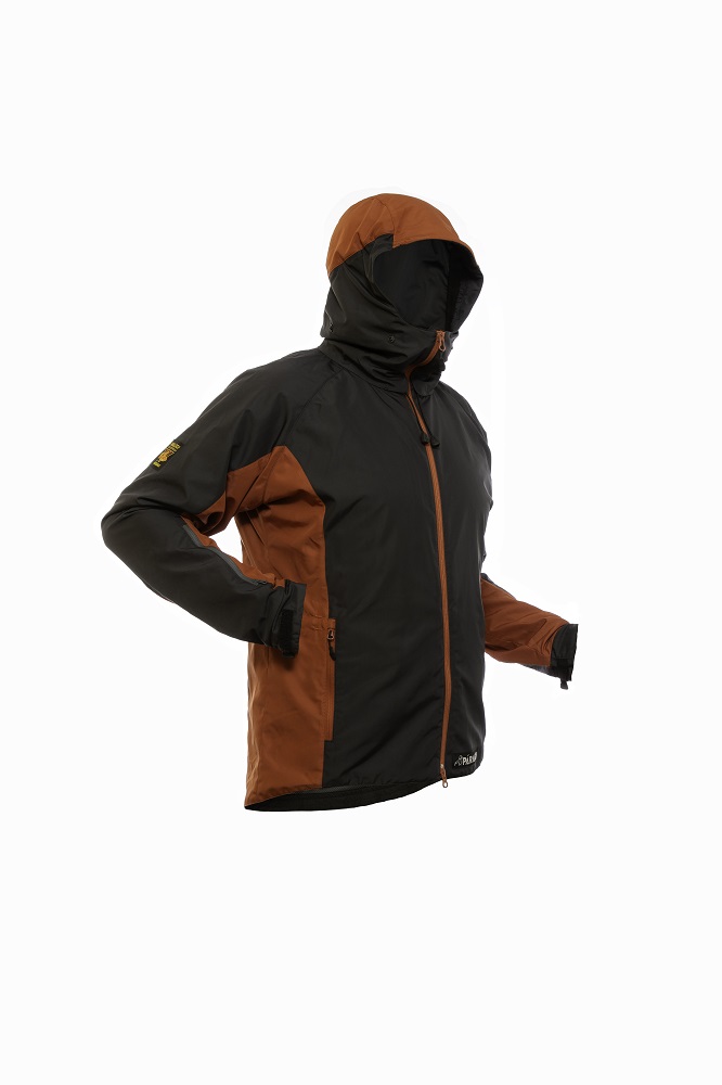 photo of Paramo Caminata Jacket Mens Dark Grey Outback Red BACK