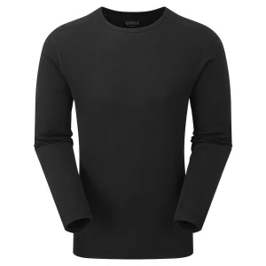 Keela Men's Merino Long Sleeve Round Neck Top - black
