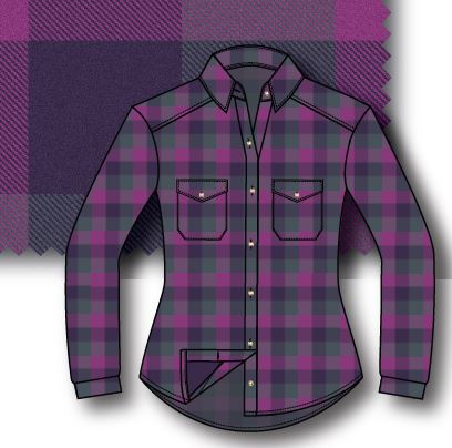 photo of Womens Katla Foxglove Gingham Check