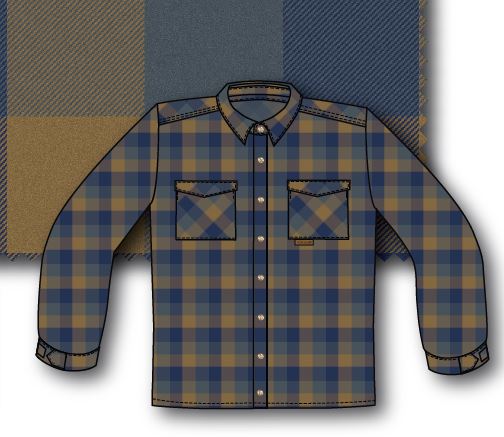 photo of Mens Katla Indigo Gingham Check