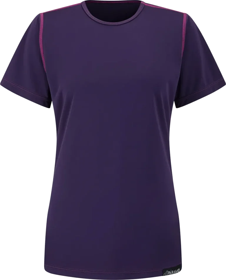Paramo Womens Cambia Short Sleeve Crew Neck - elderberry