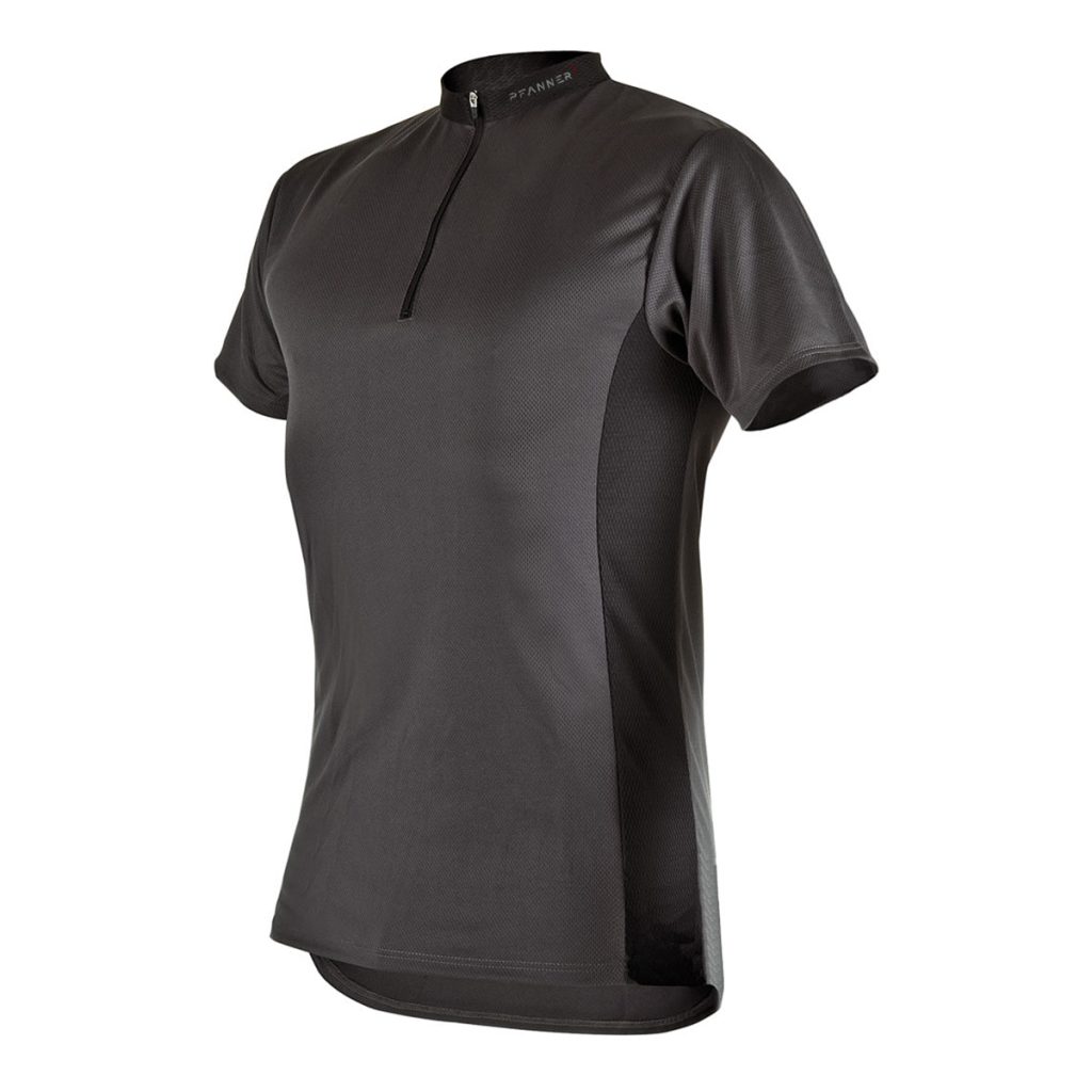 photo of Pfanner zip neck shirt short sleeve green