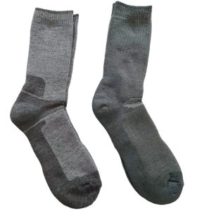 Silverpoint Merino Cross Country Twin Pack Socks - khaki/brown