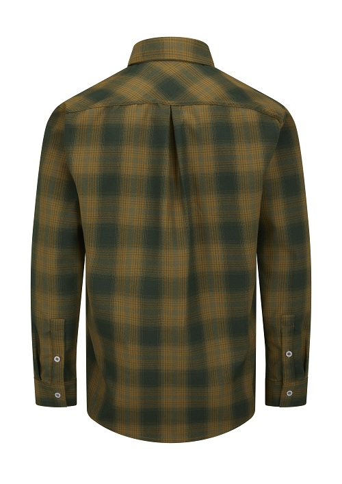 Paramo Mens Katla Long Sleeved Shirt - moss plaid check - Image 3